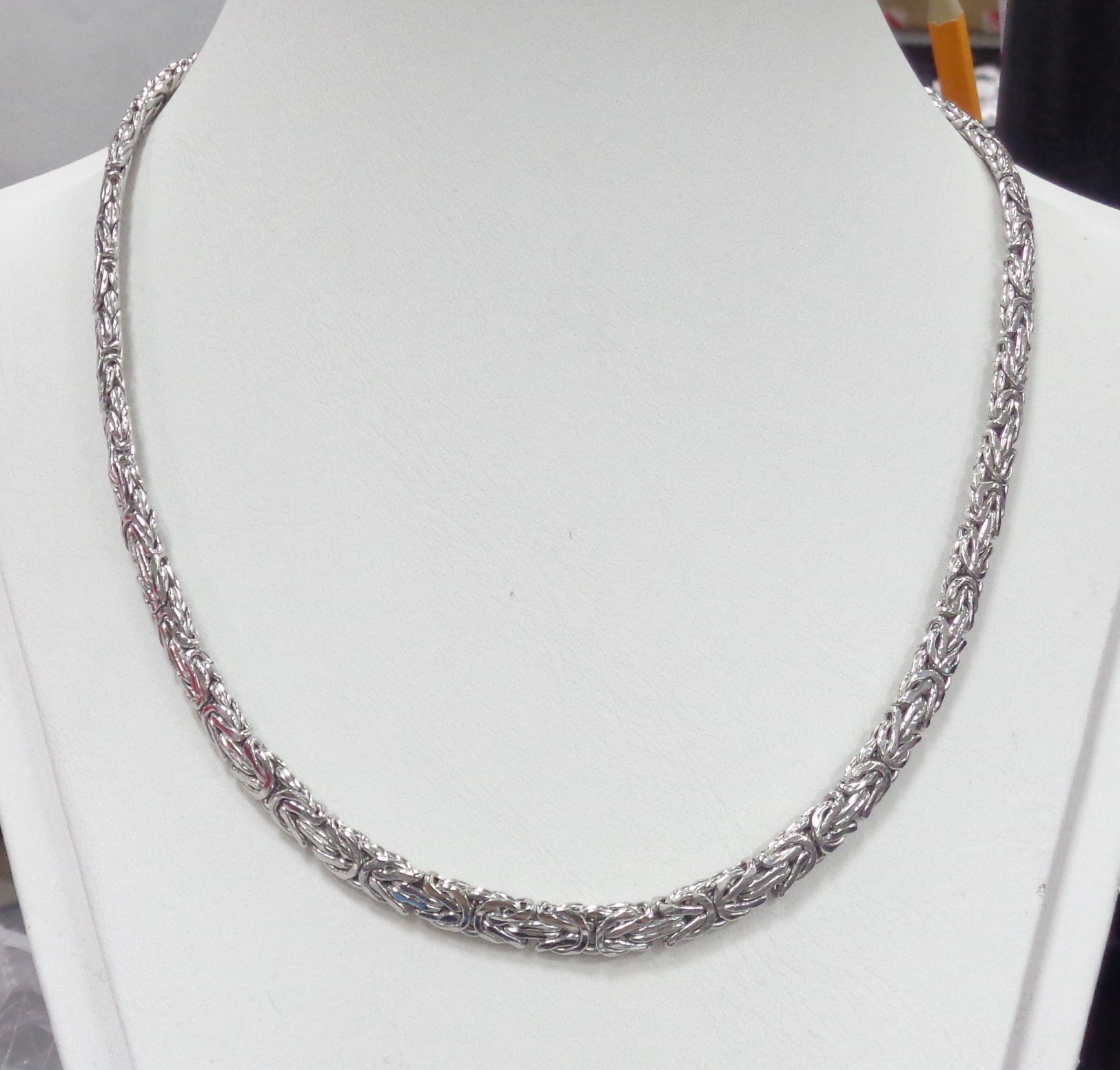 Серебряное колье плетение "Фантазийное"